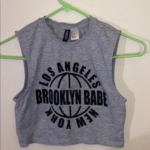 Sleeveless crop top